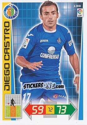 Sticker Diego Castro - Liga BBVA 2012-2013. Adrenalyn XL n. 138 - Panini