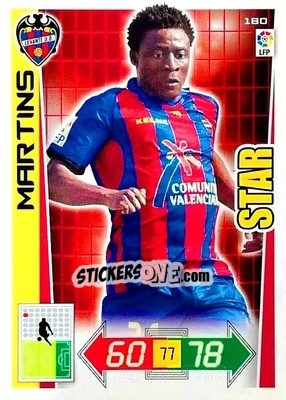 Sticker Martins - Liga BBVA 2012-2013. Adrenalyn XL n. 180 - Panini