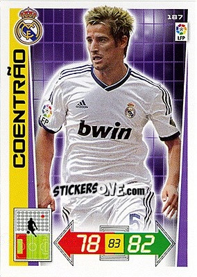 Sticker Coentrâo - Liga BBVA 2012-2013. Adrenalyn XL n. 187 - Panini