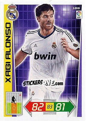 Sticker Xabi Alonso - Liga BBVA 2012-2013. Adrenalyn XL n. 188 - Panini