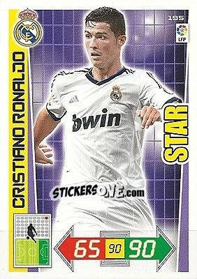 Sticker Cristiano Ronaldo - Liga BBVA 2012-2013. Adrenalyn XL n. 195 - Panini