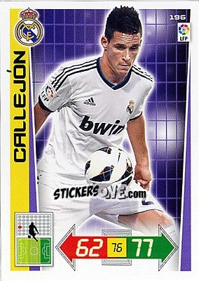 Sticker Callejón - Liga BBVA 2012-2013. Adrenalyn XL n. 196 - Panini