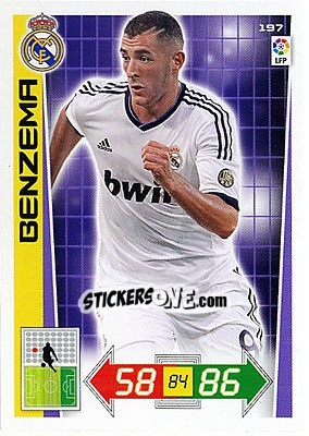 Sticker Benzema - Liga BBVA 2012-2013. Adrenalyn XL n. 197 - Panini