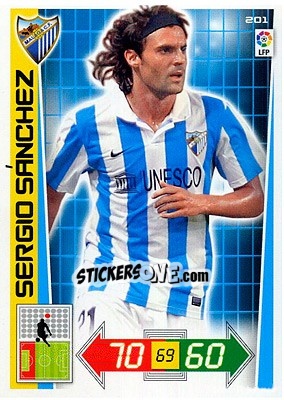 Sticker Sergio Sánchez - Liga BBVA 2012-2013. Adrenalyn XL n. 201 - Panini