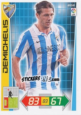 Sticker Demichelis - Liga BBVA 2012-2013. Adrenalyn XL n. 202 - Panini