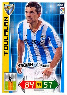 Sticker Toulalan - Liga BBVA 2012-2013. Adrenalyn XL n. 206 - Panini