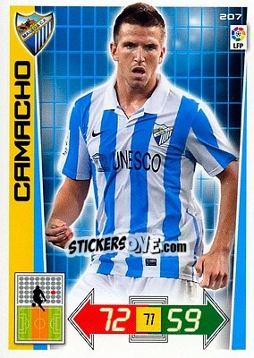 Sticker Camacho - Liga BBVA 2012-2013. Adrenalyn XL n. 207 - Panini