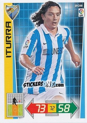 Sticker Iturra - Liga BBVA 2012-2013. Adrenalyn XL n. 208 - Panini