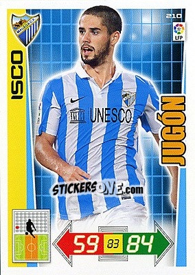 Sticker Isco - Liga BBVA 2012-2013. Adrenalyn XL n. 210 - Panini