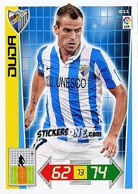 Sticker Duda - Liga BBVA 2012-2013. Adrenalyn XL n. 211 - Panini