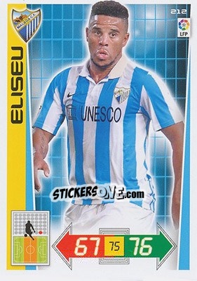 Sticker Eliseu - Liga BBVA 2012-2013. Adrenalyn XL n. 212 - Panini