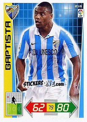 Sticker Baptista - Liga BBVA 2012-2013. Adrenalyn XL n. 216 - Panini
