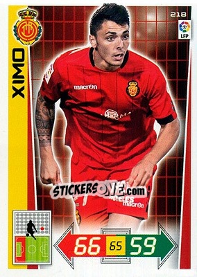 Sticker Ximo - Liga BBVA 2012-2013. Adrenalyn XL - Panini