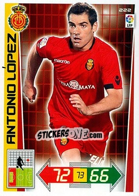 Sticker Antonio López - Liga BBVA 2012-2013. Adrenalyn XL n. 222 - Panini