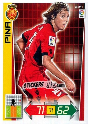 Sticker Pina - Liga BBVA 2012-2013. Adrenalyn XL n. 224 - Panini