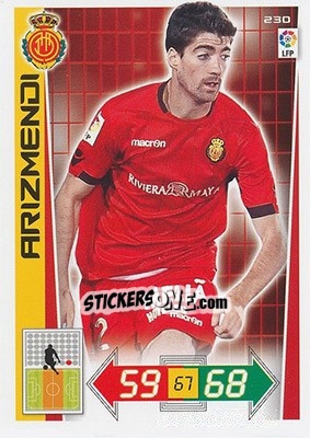 Sticker Arizmendi - Liga BBVA 2012-2013. Adrenalyn XL n. 230 - Panini