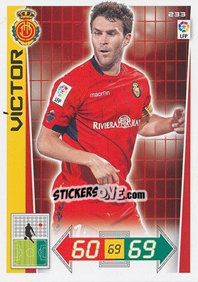 Sticker Víctor - Liga BBVA 2012-2013. Adrenalyn XL - Panini