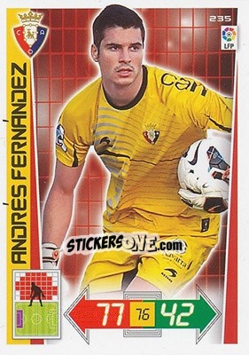 Sticker Andrés Fernández - Liga BBVA 2012-2013. Adrenalyn XL n. 235 - Panini