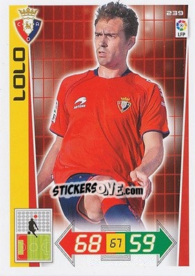 Sticker Lolo - Liga BBVA 2012-2013. Adrenalyn XL n. 239 - Panini