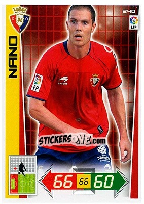 Sticker Nano - Liga BBVA 2012-2013. Adrenalyn XL n. 240 - Panini