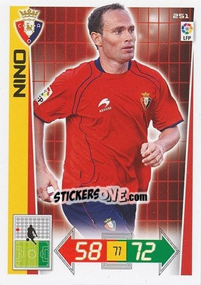 Sticker Nino - Liga BBVA 2012-2013. Adrenalyn XL n. 251 - Panini