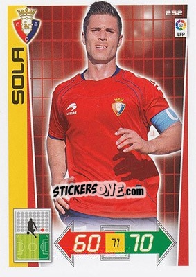 Sticker Sola - Liga BBVA 2012-2013. Adrenalyn XL n. 252 - Panini