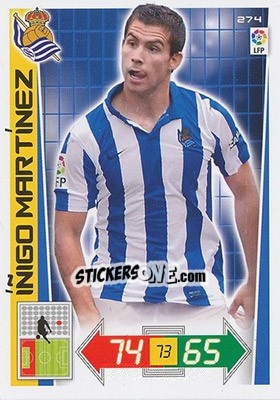Sticker Íñigo Martínez - Liga BBVA 2012-2013. Adrenalyn XL n. 274 - Panini