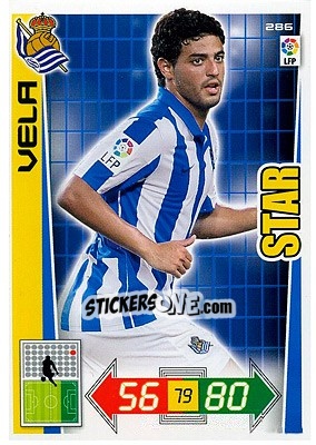 Sticker Carlos Vela - Liga BBVA 2012-2013. Adrenalyn XL n. 286 - Panini