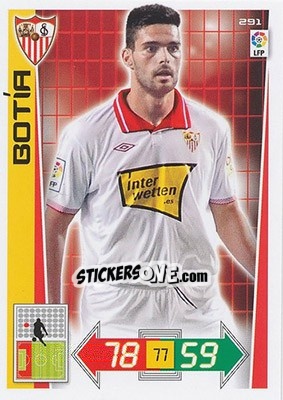 Sticker Botia - Liga BBVA 2012-2013. Adrenalyn XL n. 291 - Panini