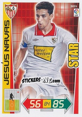 Sticker Jesús Navas - Liga BBVA 2012-2013. Adrenalyn XL n. 301 - Panini