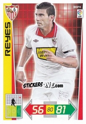 Sticker Jose Antonio Reyes - Liga BBVA 2012-2013. Adrenalyn XL n. 304 - Panini