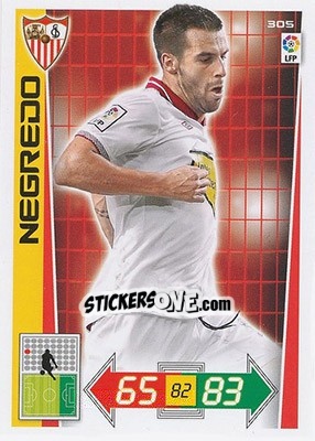 Sticker Negredo - Liga BBVA 2012-2013. Adrenalyn XL n. 305 - Panini