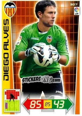 Sticker Diego Alves - Liga BBVA 2012-2013. Adrenalyn XL n. 307 - Panini