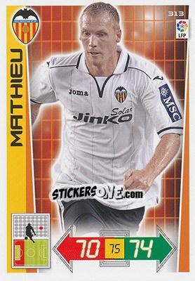 Sticker Jérémy Mathieu - Liga BBVA 2012-2013. Adrenalyn XL n. 313 - Panini