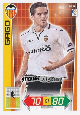 Sticker Gago - Liga BBVA 2012-2013. Adrenalyn XL n. 315 - Panini
