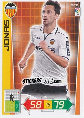 Sticker Jonas - Liga BBVA 2012-2013. Adrenalyn XL n. 322 - Panini