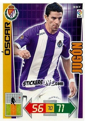 Sticker óscar - Liga BBVA 2012-2013. Adrenalyn XL n. 337 - Panini