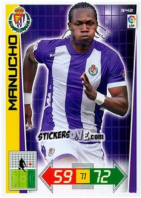 Sticker Manucho - Liga BBVA 2012-2013. Adrenalyn XL n. 342 - Panini