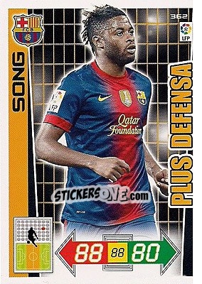 Sticker Alex Song - Liga BBVA 2012-2013. Adrenalyn XL n. 362 - Panini