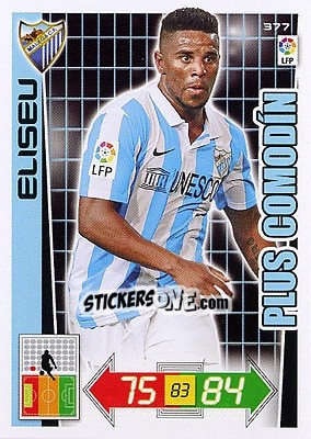 Sticker Eliseu - Liga BBVA 2012-2013. Adrenalyn XL n. 377 - Panini
