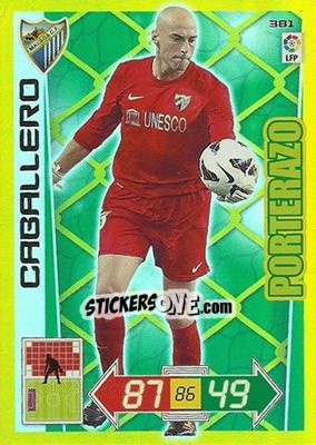 Sticker Willy Caballero - Liga BBVA 2012-2013. Adrenalyn XL n. 381 - Panini