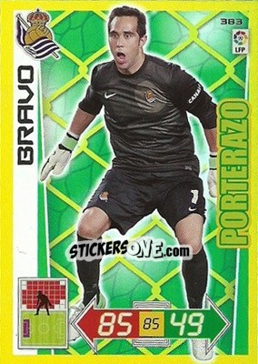 Sticker Claudio Bravo - Liga BBVA 2012-2013. Adrenalyn XL n. 383 - Panini