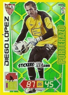 Cromo Diego López - Liga BBVA 2012-2013. Adrenalyn XL n. 385 - Panini
