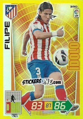 Sticker Filipe Luis - Liga BBVA 2012-2013. Adrenalyn XL n. 390 - Panini