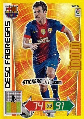Sticker Cesc Fàbregas - Liga BBVA 2012-2013. Adrenalyn XL n. 393 - Panini