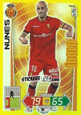 Sticker Nunes - Liga BBVA 2012-2013. Adrenalyn XL n. 412 - Panini