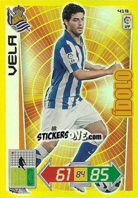 Sticker Carlos Vela - Liga BBVA 2012-2013. Adrenalyn XL n. 419 - Panini