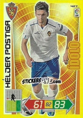 Sticker Hélder Postiga - Liga BBVA 2012-2013. Adrenalyn XL n. 427 - Panini