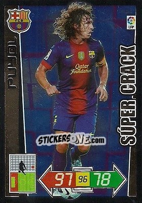 Sticker Puyol - Liga BBVA 2012-2013. Adrenalyn XL n. 431 - Panini