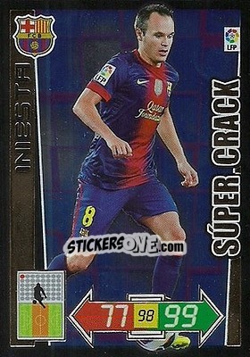 Sticker Iniesta - Liga BBVA 2012-2013. Adrenalyn XL n. 433 - Panini